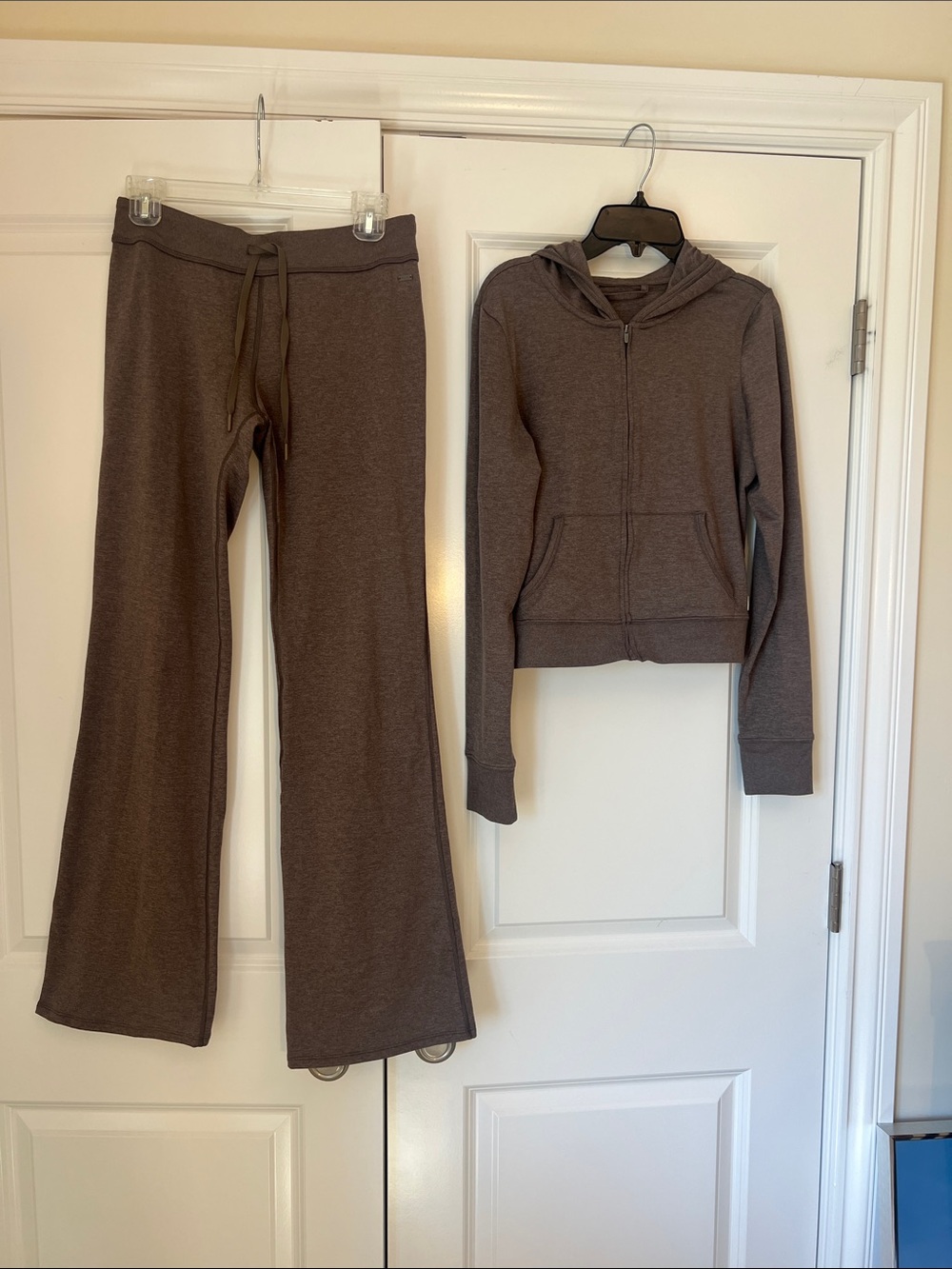 Vuori Brown Drawstring Track Pants with Matching Zip Hoodie